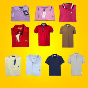 Caja con 10 playeras cuello tipo polo