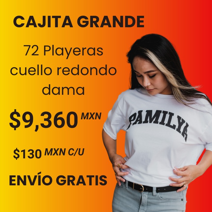 72 playeras cuello redondo dama
