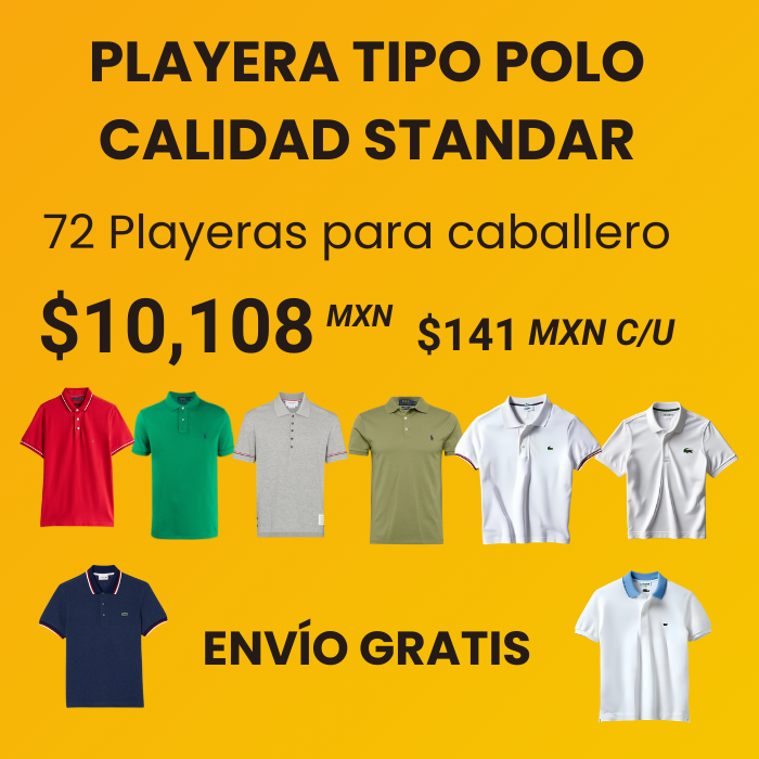 72 Playeras tipo polo Calidad STANDAR