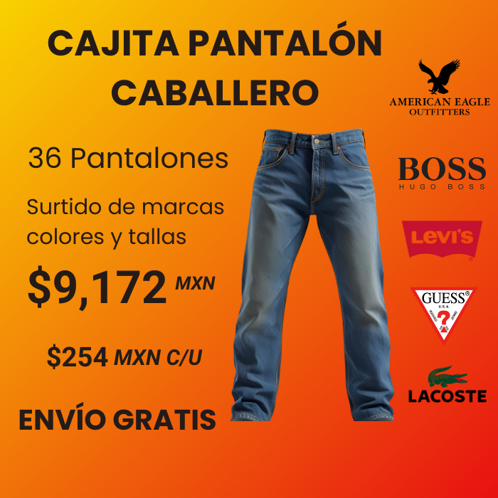 Cajita 36 pantalones hombre