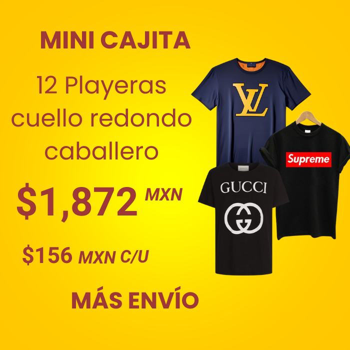 12 Playeras cuello redondo caballero PREMIUM