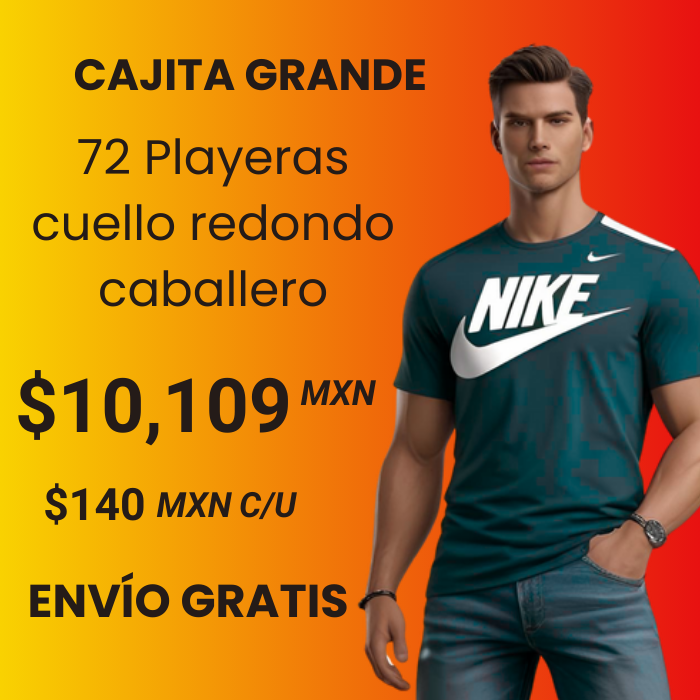 72 Playeras cuello redondo caballero PREMIUM
