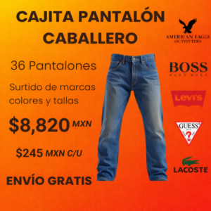 Cajita 36 pantalones hombre