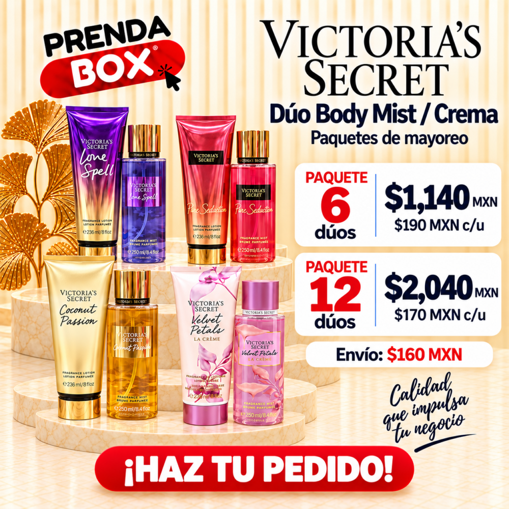 Copia de Dúos Victoria’s Secret para mayoreo Dúo Body Mist + Crema Victoria’s Secret – Mayoreo